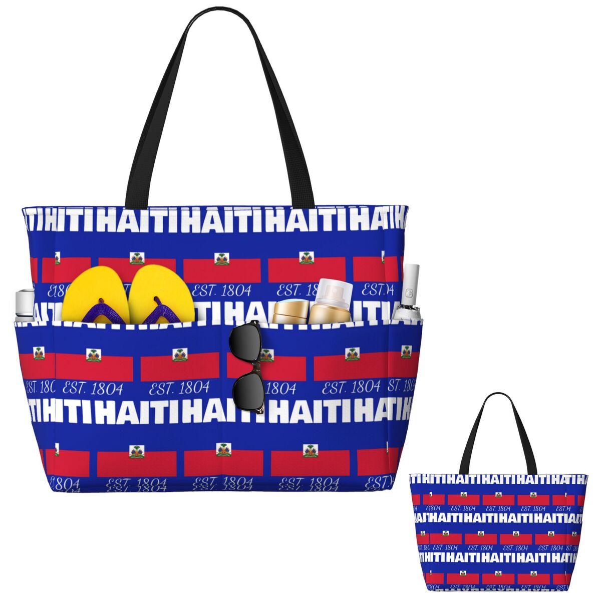 Haiti EST. Torba plażowa z fla – Yoga Fitness Merch recenzja i cena