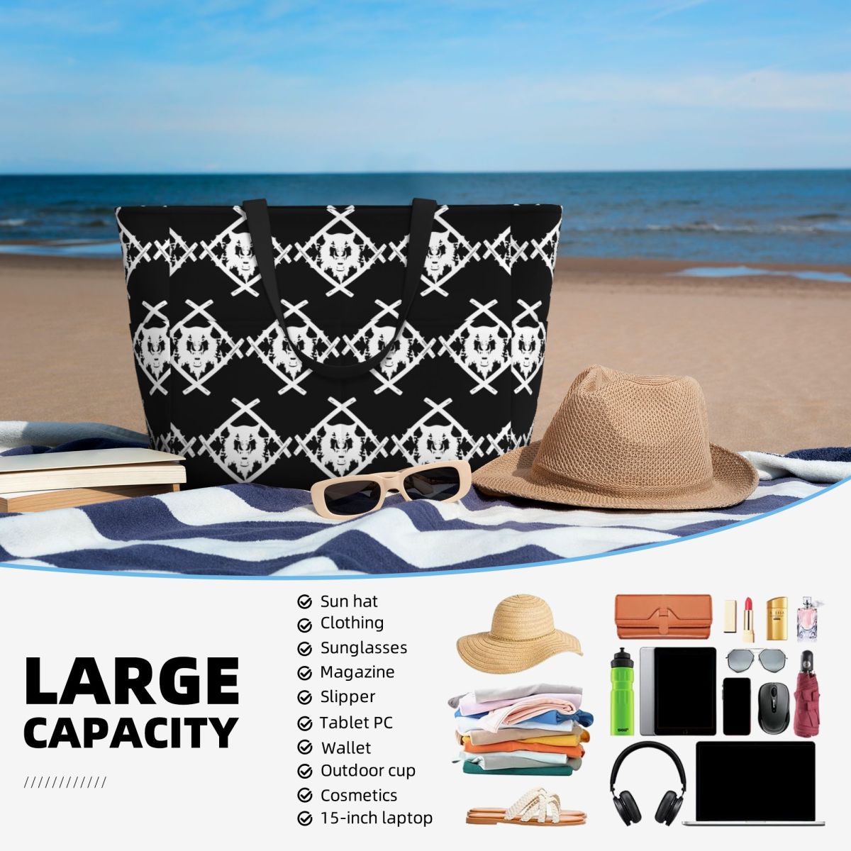 Torba plażowa z logo Xavier Wu – Yoga Fitness Merch recenzja i cena