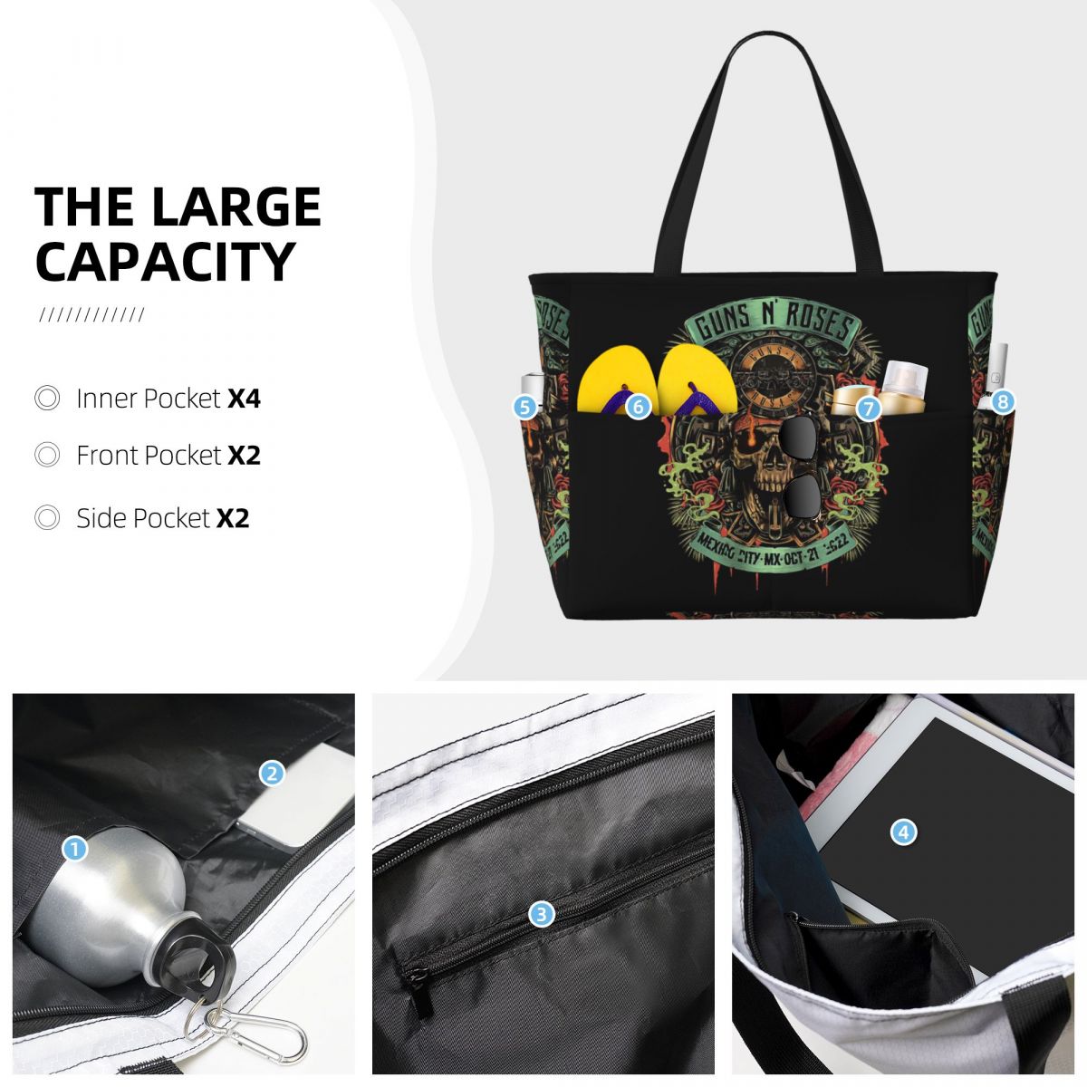 Torba plażowa Guns N Roses z m – Yoga Fitness Merch recenzja i cena